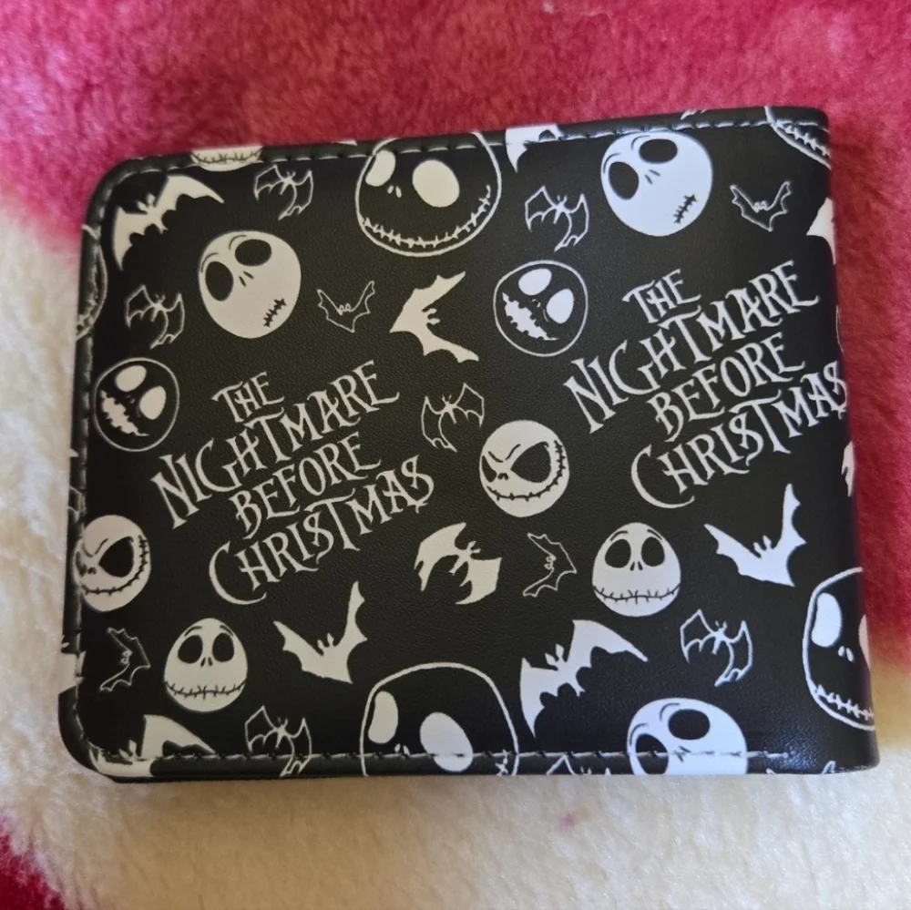 New Jack skellington nightmare before Christmas Halloween horror leather wallet